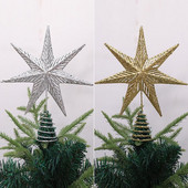 Rustikalni ukrasi za božićno drvce sa željeznom šupljom zvijezdom Ukrasi za božićno drvce za unutarnji uredski božićni ukras