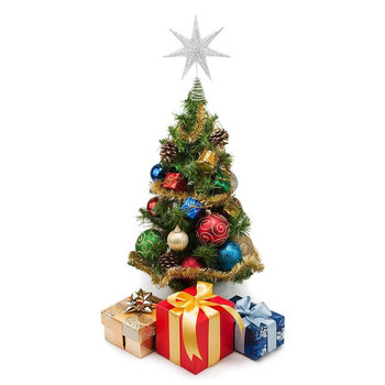 Рустик Коледна звезда Топпер за коледна елха Желязна куха звезда Коледна елха Орнаменти за коледно дърво за вътрешен офис Коледен декор