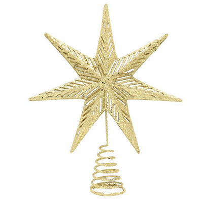 Rustikalni ukrasi za božićno drvce sa željeznom šupljom zvijezdom Ukrasi za božićno drvce za unutarnji uredski božićni ukras