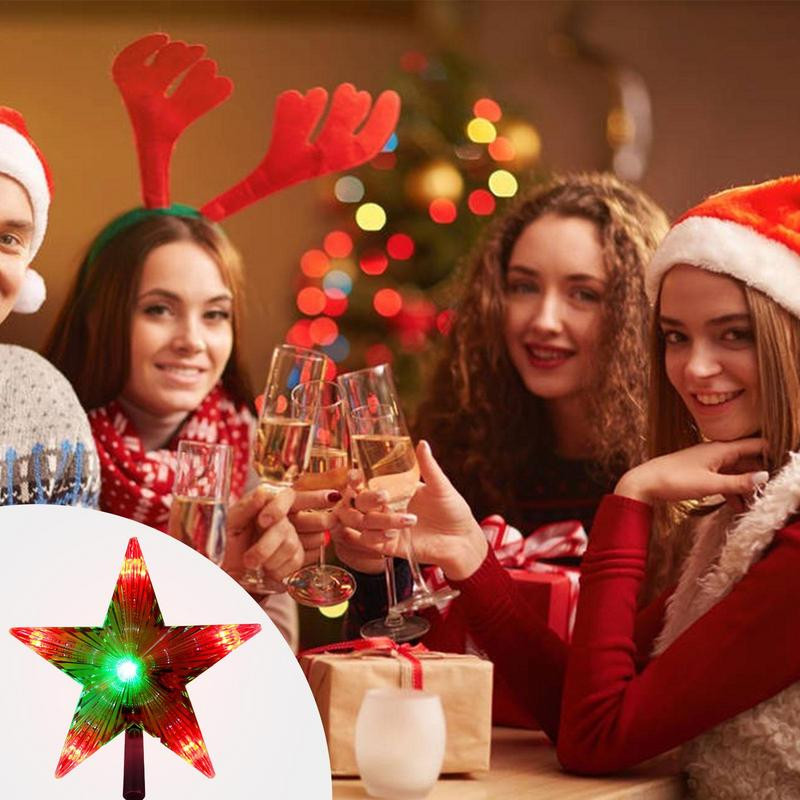 Ziemassvētku zvaigžņu egles galotne ar akumulatoru darbināma apgaismota koku galotne Ziemassvētku rotājumi Ziemassvētku rotājuma egles galviņas ar