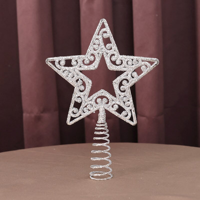 Χριστουγεννιάτικο Δέντρο Κορυφή Glitter Χρυσό Ασημένιο Αστέρι Χριστουγεννιάτικο Δέντρο Χριστουγεννιάτικη διακόσμηση Χριστουγεννιάτικο Δώρο Πρωτοχρονιάς Natal 2023