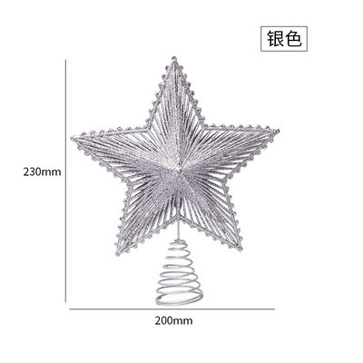 Καλά χριστουγεννιάτικα ντεκόρ δέντρου με πεντάγραμμο Παγιέτα Hollow Radiation 3D Tree Top Star Χριστουγεννιάτικη διακόσμηση για Χριστουγεννιάτικο Στολίδι Σπιτιού Navidad