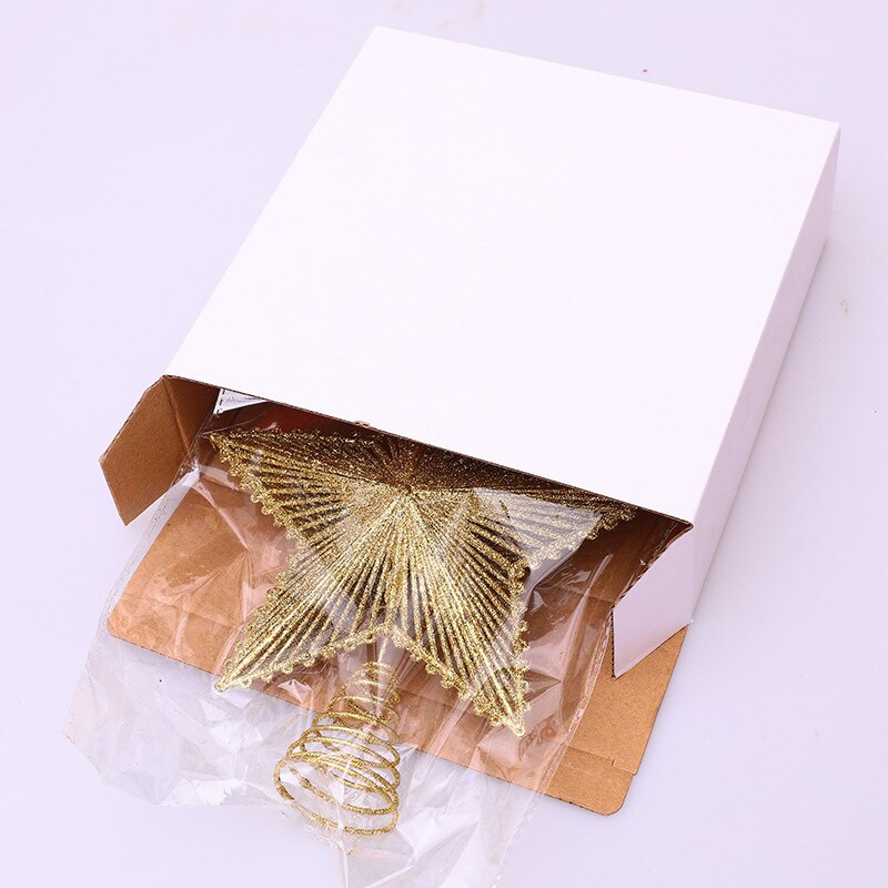 Καλά χριστουγεννιάτικα ντεκόρ δέντρου με πεντάγραμμο Παγιέτα Hollow Radiation 3D Tree Top Star Χριστουγεννιάτικη διακόσμηση για Χριστουγεννιάτικο Στολίδι Σπιτιού Navidad