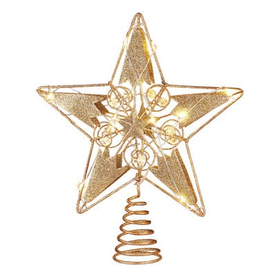 Tree Topper Χριστουγεννιάτικο δέντρο Topper Lighted Star Xmas Tree Toppers Χριστουγεννιάτικο δέντρο με αστέρι Χριστούγεννα τον Ιούλιο Διακοσμήσεις