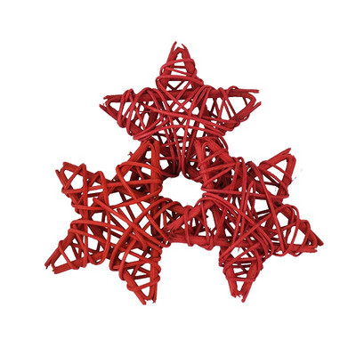 10 komada 6 cm Rattan Zvijezde Pentagram Sepak Takraw Ukrasi za božićno drvce Zvjezdice Privjesci Božićna dekoracija doma Potrepštine za svadbe