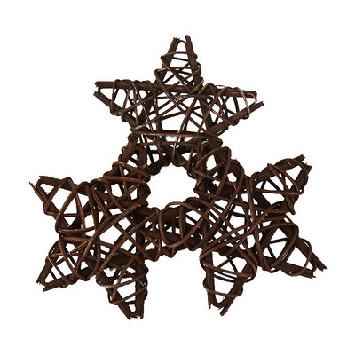 10 komada 6 cm Rattan Zvijezde Pentagram Sepak Takraw Ukrasi za božićno drvce Zvjezdice Privjesci Božićna dekoracija doma Potrepštine za svadbe