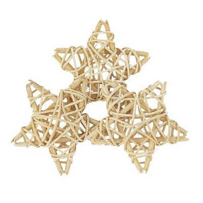 10 komada 6 cm Rattan Zvijezde Pentagram Sepak Takraw Ukrasi za božićno drvce Zvjezdice Privjesci Božićna dekoracija doma Potrepštine za svadbe