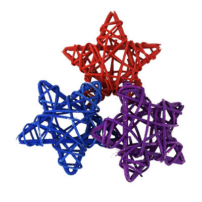 10 komada 6 cm Rattan Zvijezde Pentagram Sepak Takraw Ukrasi za božićno drvce Zvjezdice Privjesci Božićna dekoracija doma Potrepštine za svadbe