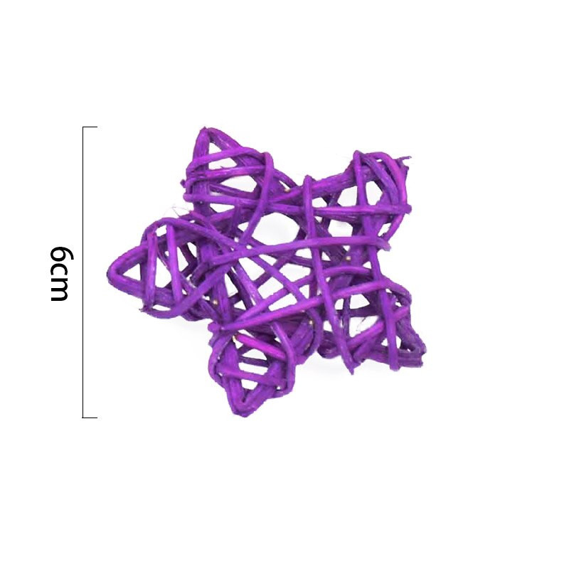 10 komada 6 cm Rattan Zvijezde Pentagram Sepak Takraw Ukrasi za božićno drvce Zvjezdice Privjesci Božićna dekoracija doma Potrepštine za svadbe