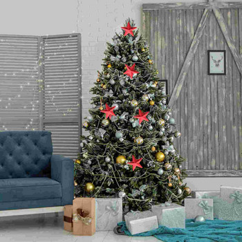 Декорация на празнично дърво Малка коледна елха със звезда Топпер Фестивална коледна елха Топпер Коледна елха Орнамент Звездна елха Топпер
