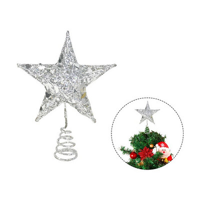 Topper pentru brad de Crăciun în 3 culori, cu sclipici, pentru brazi de Crăciun, pentru interior, pentru petrecere, pentru decorarea casei, potrivit pentru bradul de mărime obișnuită