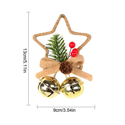 Star παπιγιόν Κρεμαστό Στολίδι Χριστουγεννιάτικο Δέντρο DIY Ξύλινες χειροτεχνίες Παιδικό δώρο για διακόσμηση Χριστουγεννιάτικου πάρτι σπιτιού