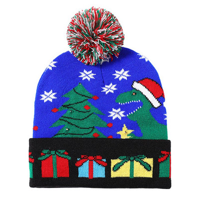 Božićni šeširi, pulover Djed Božićnjak, pletena kapa s LED svjetlom, crtanim uzorkom, božićni dar za djecu, novogodišnji pribor