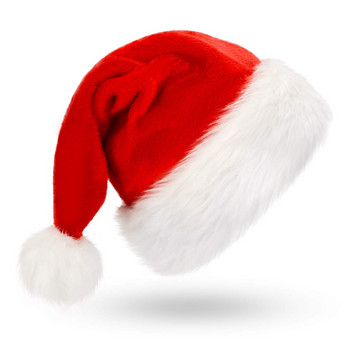 Νέο Έτος 2023 Λούτρινο Χριστουγεννιάτικο καπέλο Ενήλικες Παιδιά Χριστουγεννιάτικα στολίδια για το σπίτι Χριστουγεννιάτικο δώρο Άγιου Βασίλη Ζεστά χειμωνιάτικα καπέλα Navidad Noel