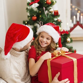 Νέο Έτος 2023 Λούτρινο Χριστουγεννιάτικο καπέλο Ενήλικες Παιδιά Χριστουγεννιάτικα στολίδια για το σπίτι Χριστουγεννιάτικο δώρο Άγιου Βασίλη Ζεστά χειμωνιάτικα καπέλα Navidad Noel