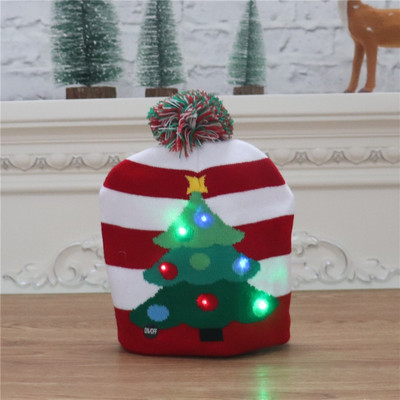 Νέο χριστουγεννιάτικο καπέλο LED 2022 Χριστουγεννιάτικο φλας Πλεκτό καπέλο Χριστουγεννιάτικο δώρο για παιδιά/ενήλικες Διακοσμήσεις Χριστουγεννιάτικου Πρωτοχρονιάτικου πάρτι