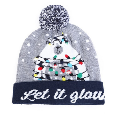 Νέο χριστουγεννιάτικο καπέλο LED 2022 Χριστουγεννιάτικο φλας Πλεκτό καπέλο Χριστουγεννιάτικο δώρο για παιδιά/ενήλικες Διακοσμήσεις Χριστουγεννιάτικου Πρωτοχρονιάτικου πάρτι