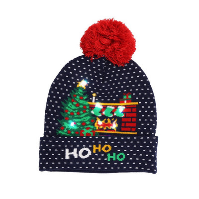 Νέο χριστουγεννιάτικο καπέλο LED 2022 Χριστουγεννιάτικο φλας Πλεκτό καπέλο Χριστουγεννιάτικο δώρο για παιδιά/ενήλικες Διακοσμήσεις Χριστουγεννιάτικου Πρωτοχρονιάτικου πάρτι