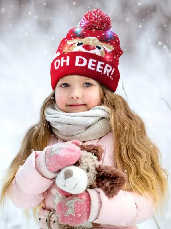 Χριστουγεννιάτικο καπέλο με Led Light Χριστουγεννιάτικο Φωτιστικό Πουλόβερ Πλεκτό Beanie Xmas Καπέλο για Ενήλικες Παιδικό Πρωτοχρονιάτικο χριστουγεννιάτικο ντεκόρ 2022