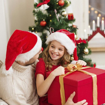 Navidad Πρωτοχρονιάτικο χοντρό βελούδινο χριστουγεννιάτικο καπέλο ενήλικες Παιδικά χριστουγεννιάτικα διακοσμητικά για το σπίτι Χριστουγεννιάτικα δώρα Άγιου Βασίλη Ζεστά χειμωνιάτικα καπέλα