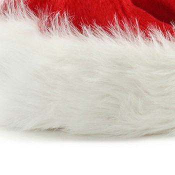 Navidad Нова година Дебела плюшена коледна шапка Възрастни Деца Коледна украса за дома Коледа Подаръци на Дядо Коледа Топли зимни шапки