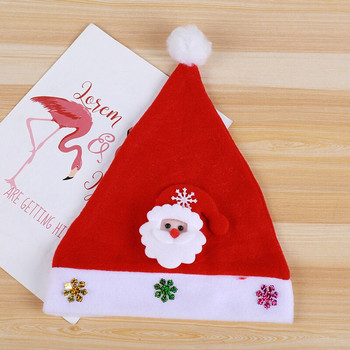 Χριστουγεννιάτικο απλικέ χριστουγεννιάτικο καπέλο κινουμένων σχεδίων με φως LED Άγιος Βασίλης Χιονάνθρωπος Fawn λαμπερό καπέλο Χριστουγεννιάτικα δώρα και διακοσμήσεις