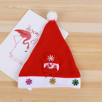 Коледна апликация Карикатура Коледна шапка с LED светлина Дядо Коледа Снежен човек Фаун Светеща шапка Коледни подаръци и декорации