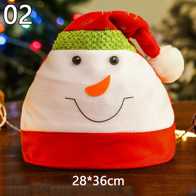 Naujos kalėdinės kepurės Suaugusiesiems Vaikams Vaikų Kostiumai Kalėdų Senelis Sniego senelis Šiaurės elnių festivalio Skrybėlių ornamentas Navidad Naujųjų Metų dovanoms