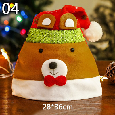 Naujos kalėdinės kepurės Suaugusiesiems Vaikams Vaikų Kostiumai Kalėdų Senelis Sniego senelis Šiaurės elnių festivalio Skrybėlių ornamentas Navidad Naujųjų Metų dovanoms