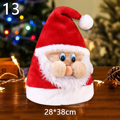 Naujos kalėdinės kepurės Suaugusiesiems Vaikams Vaikų Kostiumai Kalėdų Senelis Sniego senelis Šiaurės elnių festivalio Skrybėlių ornamentas Navidad Naujųjų Metų dovanoms