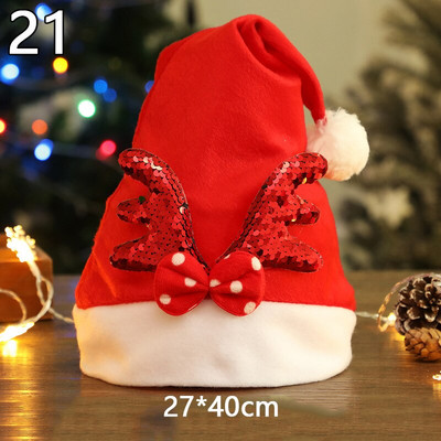 Naujos kalėdinės kepurės Suaugusiesiems Vaikams Vaikų Kostiumai Kalėdų Senelis Sniego senelis Šiaurės elnių festivalio Skrybėlių ornamentas Navidad Naujųjų Metų dovanoms