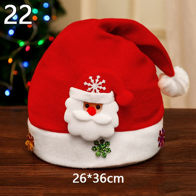 Naujos kalėdinės kepurės Suaugusiesiems Vaikams Vaikų Kostiumai Kalėdų Senelis Sniego senelis Šiaurės elnių festivalio Skrybėlių ornamentas Navidad Naujųjų Metų dovanoms