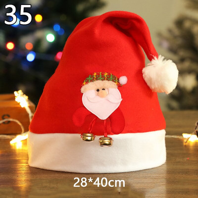 Naujos kalėdinės kepurės Suaugusiesiems Vaikams Vaikų Kostiumai Kalėdų Senelis Sniego senelis Šiaurės elnių festivalio Skrybėlių ornamentas Navidad Naujųjų Metų dovanoms