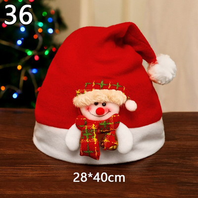 Naujos kalėdinės kepurės Suaugusiesiems Vaikams Vaikų Kostiumai Kalėdų Senelis Sniego senelis Šiaurės elnių festivalio Skrybėlių ornamentas Navidad Naujųjų Metų dovanoms
