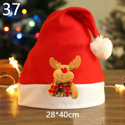 Naujos kalėdinės kepurės Suaugusiesiems Vaikams Vaikų Kostiumai Kalėdų Senelis Sniego senelis Šiaurės elnių festivalio Skrybėlių ornamentas Navidad Naujųjų Metų dovanoms