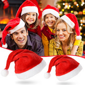 Božićna mekana kapa Djed Božićnjak Crveni kratki plišani Božićne kape 2022 Navidad Odrasli Poklon za djecu Božićni ukrasi za zabavu Nova godina 2023.