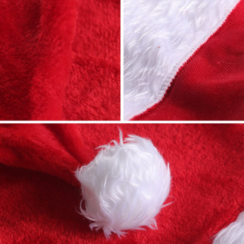Νέο Προσωποποιημένο Όνομα Χριστουγεννιάτικη Ατμόσφαιρα Διακόσμηση Φωτεινό βελούδινο καπέλο Άγιου Βασίλη Προσαρμοσμένο όνομα Χριστουγεννιάτικο καπέλο δώρου με φως