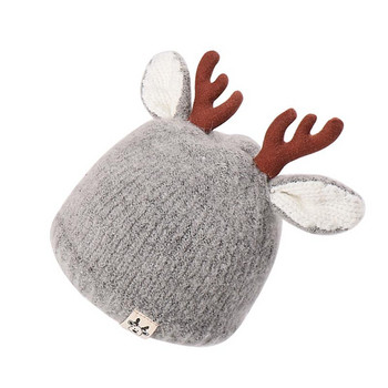 Καπέλο χριστουγεννιάτικο πλεκτό πλεκτό παιδικό μωρό χειμωνιάτικο ζεστό ελαφοκέρατο πλεκτό καπέλο τάρανδος βρέφη Παιδιά