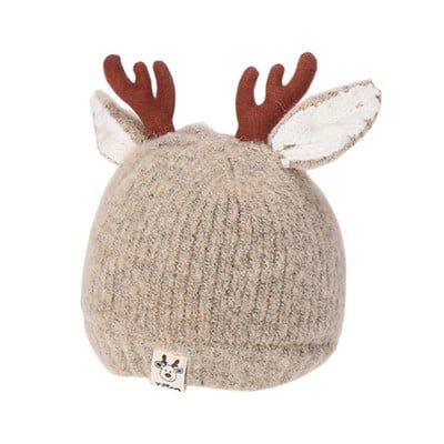 Šešir Božićna kapa Pletena dječja dječja topla zimska kapa od sobova od roga Dojenčad