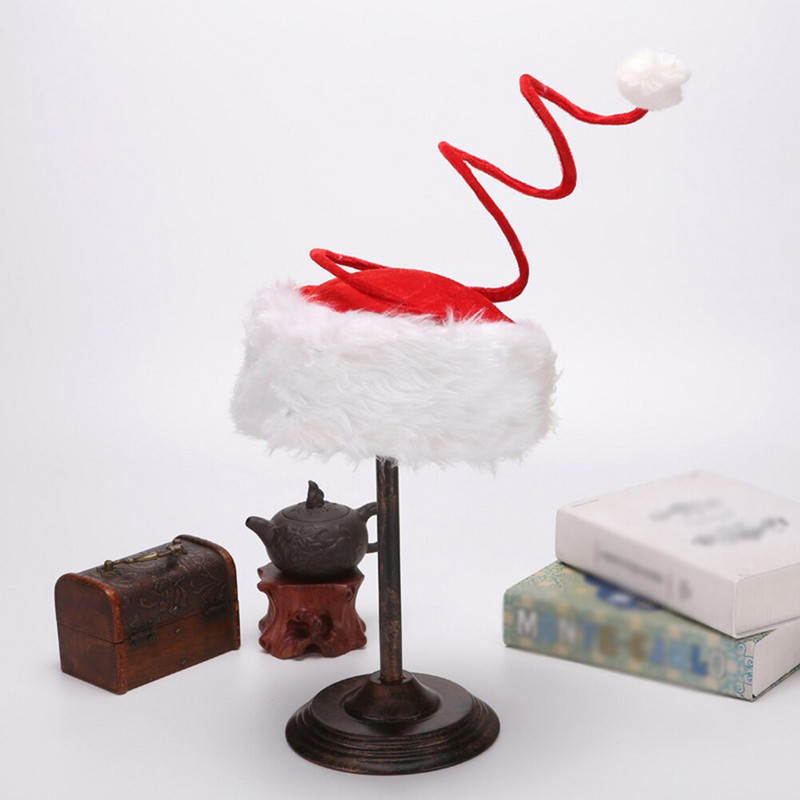 Božićni proljetni šeširi od mekanog pliša Kape Djeda Mraza Crveni ukrasi Novogodišnji ukrasi Poklon za djecu Potrepštine za blagdanske zabave