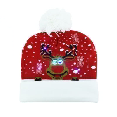 NA PRODAJU! Novogodišnja 2023. LED pletena božićna kapa Beanie Svjetleća svjetleća topla kapa za djecu, odrasle, novogodišnja božićna dekoracija