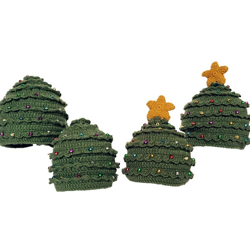 Kepurė Kalėdų Žieminė Beanie Vaikams Megzta medžio kepuraite Slidinėjimo Vaikų Kepuraitės Sniego Vėjui atsparios Kalėdų Šiltos Mažylio nertos Kalėdų kepurės