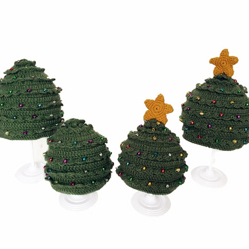 Kepurė Kalėdų Žieminė Beanie Vaikams Megzta medžio kepuraite Slidinėjimo Vaikų Kepuraitės Sniego Vėjui atsparios Kalėdų Šiltos Mažylio nertos Kalėdų kepurės