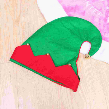 Elf Hat Christmas Xmas Cap Headdress Шапки Шапки Шапки Клоун Дядо Коледа Парти Дърво Плюшена празнична лента за глава Топпер Пеещ орнамент