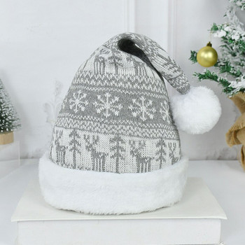 2023 Νέο Έτος Snowflake Elk Thicken βελούδινα καπέλα Ενήλικες Παιδιά Χριστουγεννιάτικα καπέλα Χειμώνας Ζεστό καπέλο Χριστουγεννιάτικο ντεκόρ Δώρο Navidad Noel