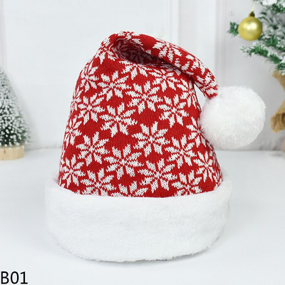 2023. Nova godina Snježna pahuljica Elk Deblji plišani šeširi Odrasli Djeca Božićni šeširi Zimska topla kapa Dekoracija božićne zabave Navidad Noel Poklon