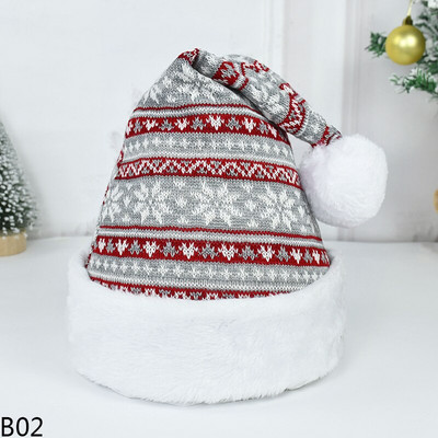 2023. Nova godina Snježna pahuljica Elk Deblji plišani šeširi Odrasli Djeca Božićni šeširi Zimska topla kapa Dekoracija božićne zabave Navidad Noel Poklon
