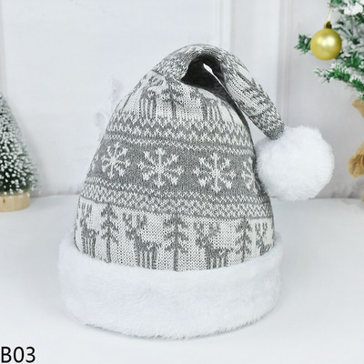 2023. Nova godina Snježna pahuljica Elk Deblji plišani šeširi Odrasli Djeca Božićni šeširi Zimska topla kapa Dekoracija božićne zabave Navidad Noel Poklon