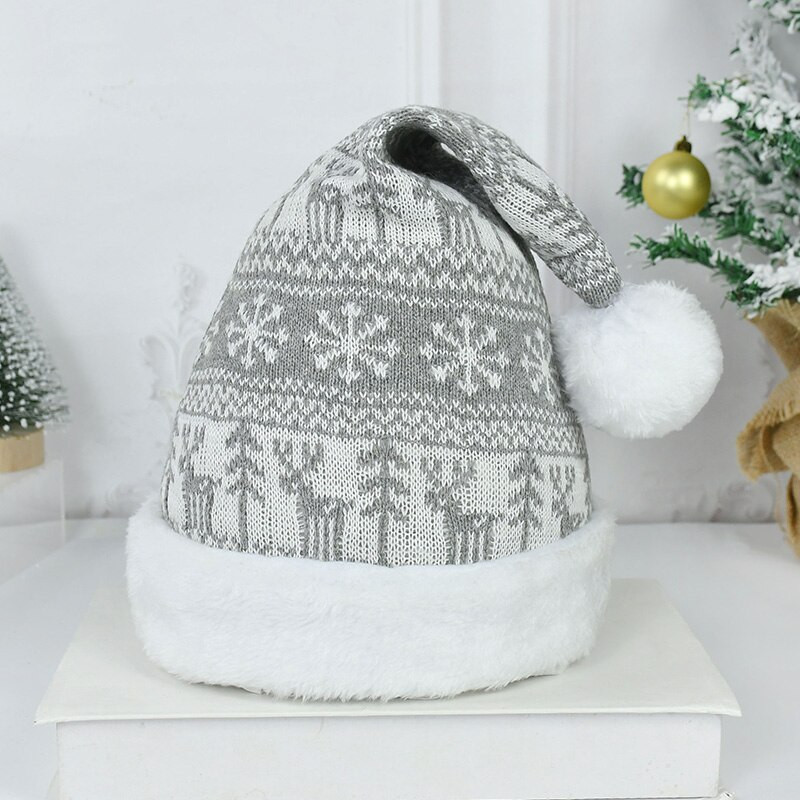 2023. Nova godina Snježna pahuljica Elk Deblji plišani šeširi Odrasli Djeca Božićni šeširi Zimska topla kapa Dekoracija božićne zabave Navidad Noel Poklon