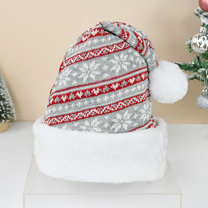 2023. Nova godina Snježna pahuljica Elk Deblji plišani šeširi Odrasli Djeca Božićni šeširi Zimska topla kapa Dekoracija božićne zabave Navidad Noel Poklon